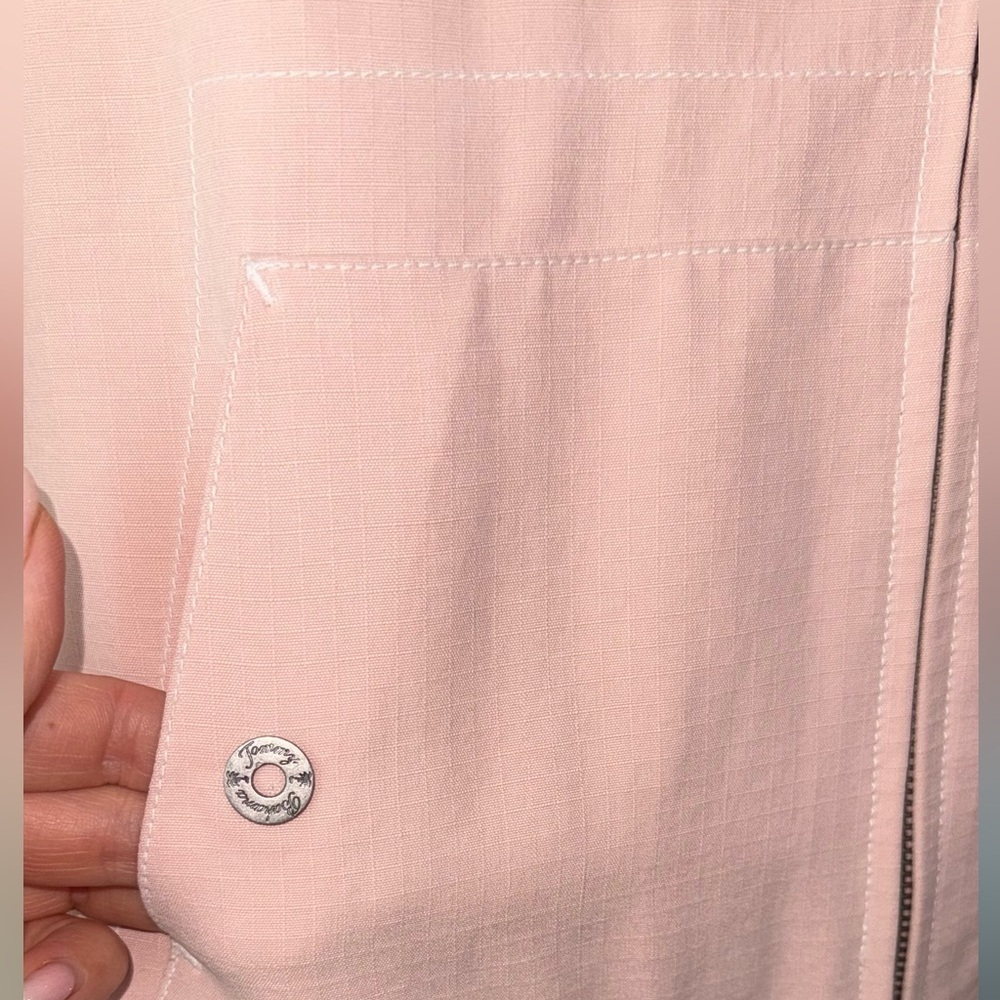 VINTAGE Tommy Bahama Hooded Jacket Womens S( 4-6)Silk Pink Full Zip - Picture 2 of 8